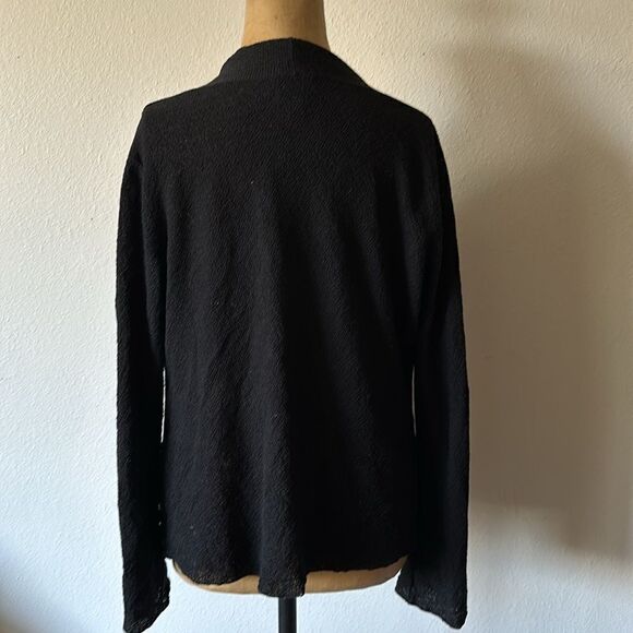 Eileen Fisher S 100% wool open front cardigan black great pre owned condition - Picture 4 of 10
